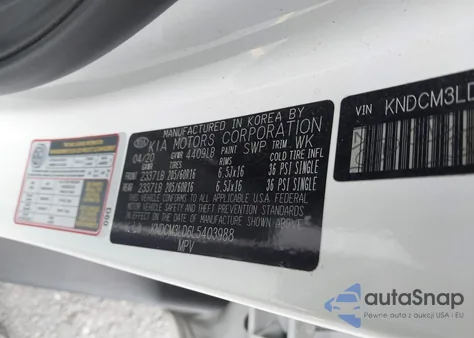 2020 Kia Niro Plug-In Hybrid Lxs из США, поврежденный, VIN KNDCM3LD6L5403988